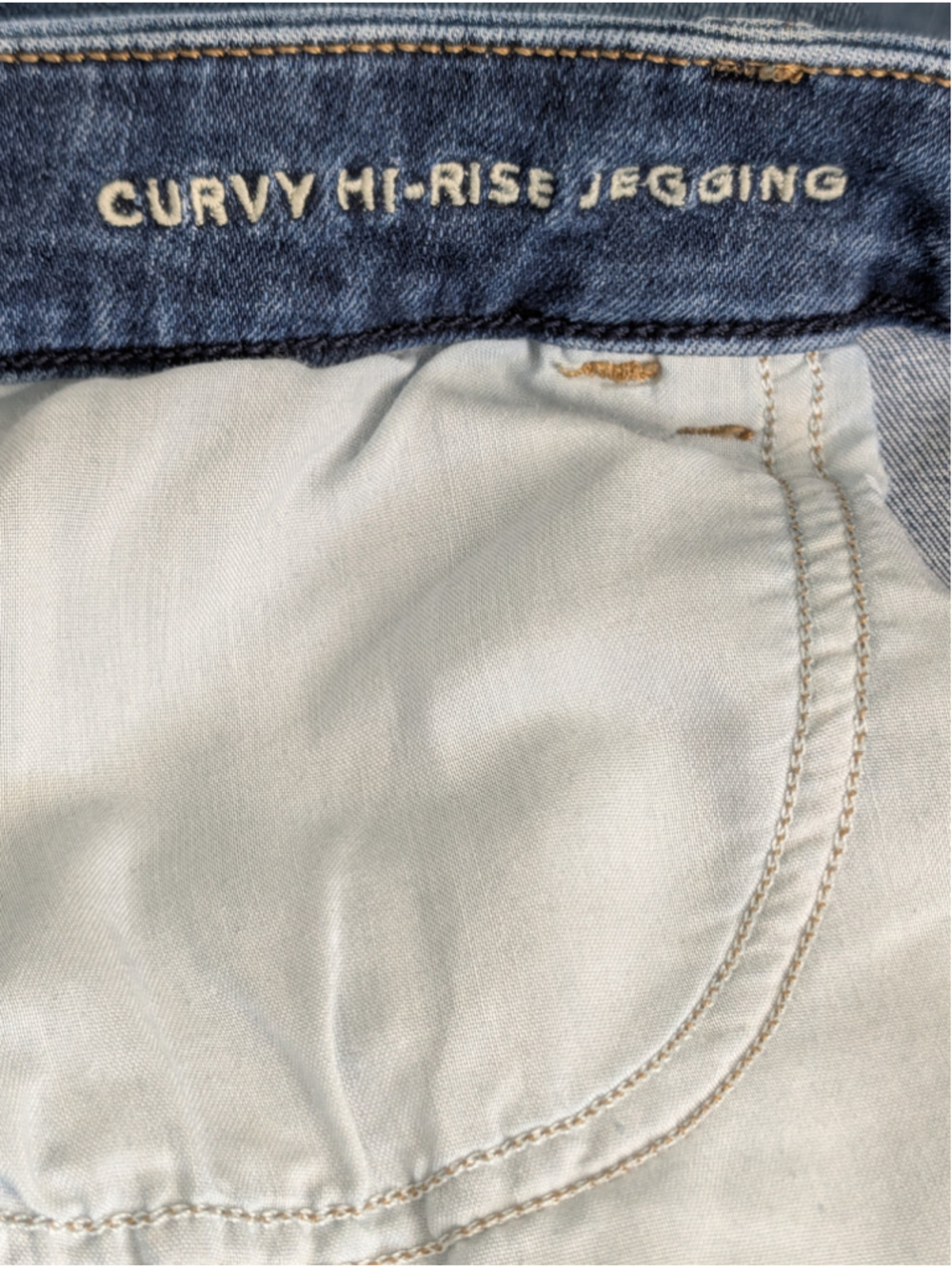 American Eagle 18 Curvy Hi Rise Skinny Jegging Jeans Next Level Stretch Dark - Picture 11 of 12
